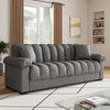 Smooth Velvet Sofa Bed 3 Seater Click Clack Couch Recliner Chair Bed with Pillow