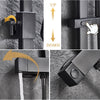 3-Way Shower Set Bathroom Mixer Tap 8"Square Head Top Spray W/Shower Hand Black