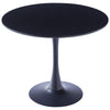 90cm Round Indoor Kitchen Office Dining Table Bistro Leisure Metal Pedestal Base