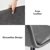 Set of 2 Counter Barstools Breakfast Bar Stools Faux Leather Upholstered Seat