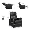 Modern Upholstered Recliner Armchair Sofa Lounge Chair Adjustable Backrest Home