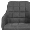 Set of 2 Faux Leather/Suede Dining Chairs Metal Legs Reception Restaurant Chair