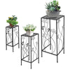 3x Metal Plant Pot Stand Flower Display Shelf Garden Balcony Outdoor Indoor