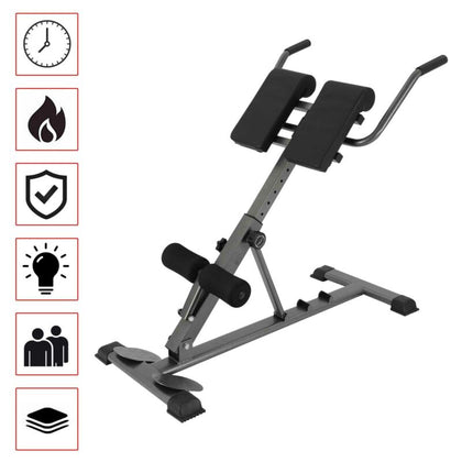 Fitness Workout Sport Roman Chair Hyperextension Extension Back Bench Foldable