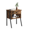 Bestirt Small Bedside Table w/ Drawer&Shelves for Bedroom Rustic Night Stand