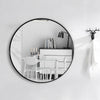 50cm Industrial Black Round Wall Mirror Home Bathroom Wall Mounted Vanity Decor