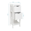 White Wooden Bathroom Shelf Cabinet Cupboard w/Drawer Storage Unit Free Standing