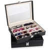 8 Grids Eyeglass Sunglasses Glasses Storage Case Display Shop Box Case UK