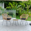 Three-Piece Rattan Garden Furniture 2 Seat Bistro Table Chair Outdoor Patio Set