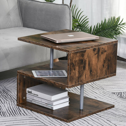 Side Coffee Table Sofa Ottoman Couch Room Console Stand End TV Lap Natural