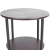 2 Tier Round Tea Side End Table with Shelf Bedroom Living Room Office Furniture