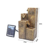 Solar Garden Fountain Water Pump Cascade Landscaping Outdoor Feature Landscape