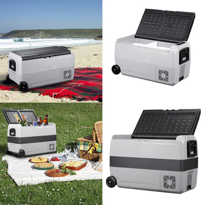 36/50L Car Fridge Portable Camping Picnic Travel Freezer Dual Zone Refrigerator