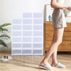 20PCS Large Plastic Shoe Storage Boxes Drawer Stackable Foldable Organiser Clear