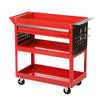3Tier Tool Trolley Cart Storage Shelf Roller Cabinet Garage Workshop with Drawer