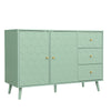 Modern Sideboard Buffet Storage Cabinet Cupboard w/ Drawers for Living Room Mint