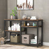 Media Console Entertainment Center Rustic Sofa Entryway Table with Storage Shelf