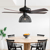 Industrial 52inch E27 Led Ceiling Fan Light with Remote Control Living Room Fans