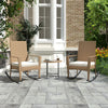 3PC Garden Rattan Furniture Set Wicker Patio Outdoor Rocking Chairs Coffee Table