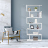 6-tier Bookcase Industrial S-Shaped Bookshelf Wooden Storage Display Shelf Home