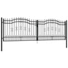 Fence Gate with Spear Black 406x173 -coated Steel F5T0