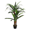4ft Tropical Artificial Palm Tree Large Plants Fake Bamboo Leafs Garden Decor