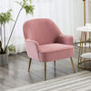 Occasional Velvet Nordic Armchair Tub Chair Wing Back Single Seat Sofa Fireside