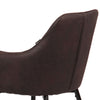 Set of 2 Faux Leather/Suede Dining Chairs Metal Legs Reception Restaurant Chair