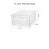 12x Clear Plastic Shoe Storage Boxes Drawer Stackable Foldable Durable Organiser