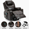 Riser & Recliner Armchair Leather 8 Point Electric Heated Massage Sofa Arm Chair