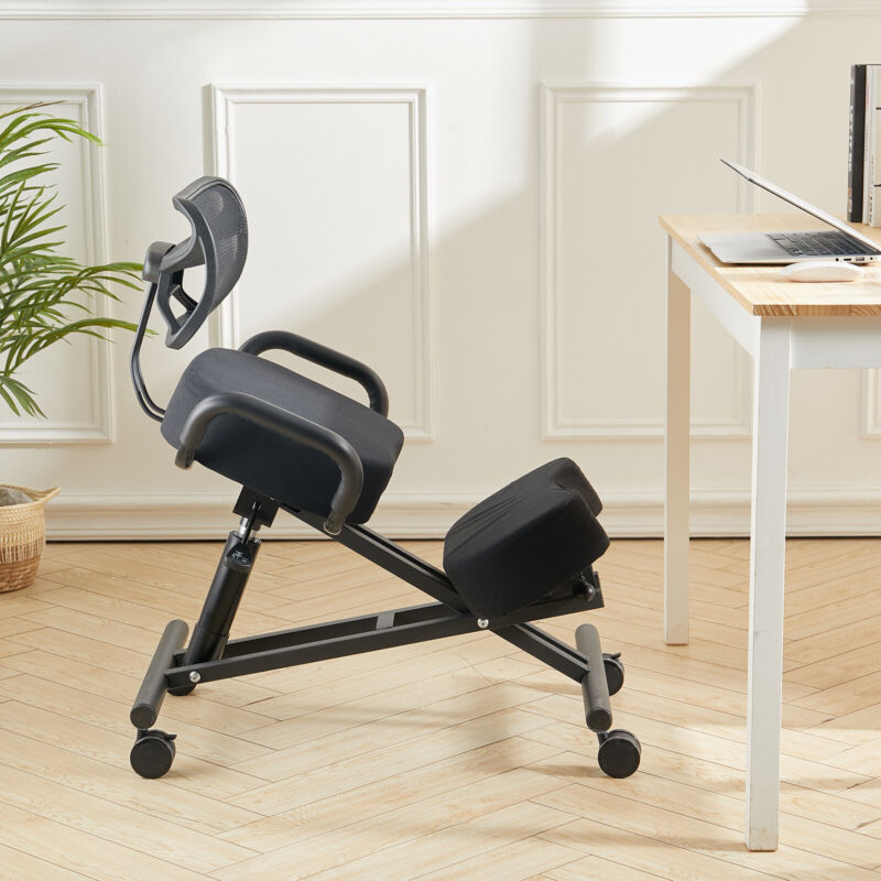 Support Stool Ergonomic Office Chair Kneeling Stool Back Support Adjustable Orthopae ...