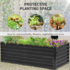 Garden Raised Vegetable Grow Bed Anti-corrosion Metal Flower Planter Box