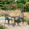 3 Piece Bistro Set Cast Aluminium Black E3H4