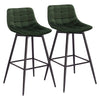 2x Bar Stool Breakfast Home Kitchen Pub Barstools Velvet Metall Bar Chairs