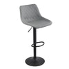 2 Faux Leather Bar Stools Breakfast Stools Gas Lift Swivel CLIPOP New Brown Grey