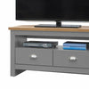 Lisbon Grey Oak Modern Corner TV Unit Stand Cabinet Media 2 Drawer