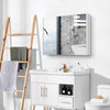 Wall-Mounted Bathroom Mirror Cabinet 3 Door Storage Cupboard Adjustable Shelves