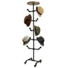 7-Tier Rotating Shop Display Rack Cap Jewelry Holder/10-Hook Hat Display Rack