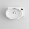 Modern Bathroom Sink Wall Mounted Cloakroom Hand Wash Basin White Ceramic Bowl