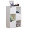 Storage Cube 6 Shelf Bookcase Wooden Display Unit Organiser White Furniture