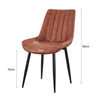 Dining Chairs Set of 2 Faux Leather Kitchen Chairs with Metal Legs Restaurants