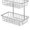 Chrome Hanging Over Door Bathroom Shower Caddy 3 Tier Storage Basket Organizer