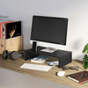 Monitor Stand Black TV Laptop Computer Riser Desktop Home Office Keyboard Shelf