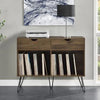 Concord 2 Drawer Turntable Bookcase Unit Stand in Walnut by Dorel Novogratz