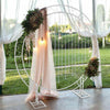 Large Round Moon Wedding Arch Metal Frame Backdrop Stand Party Props Flower Rack