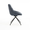 EVA MODERN VELVET DINING CHAIR PADDED SEAT SWIVEL METAL LEG KITCHEN SET OF 4