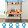 Ladder Desk Computer Laptop Home Office Table Industrial Wood Look Metal Frame