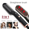 3in1 Electric Beard Hair Straightener Comb Brush Multifunctiona