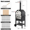 Outdoor Pizza Oven - Wood Fired/Charcoal Cooking - BBQ Smoker - 187 x 49 x 36cm