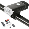 Bike Bicycle Lights USB LED Rechargeable Set Mountain Cycle Front Back Headlight